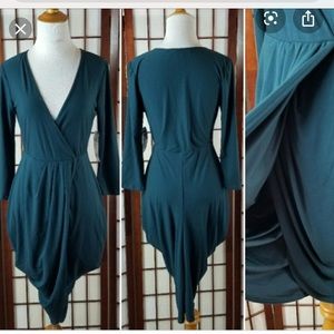 LOVE FAST LIVE HARD FAUX BODYCON WRAP DRESS